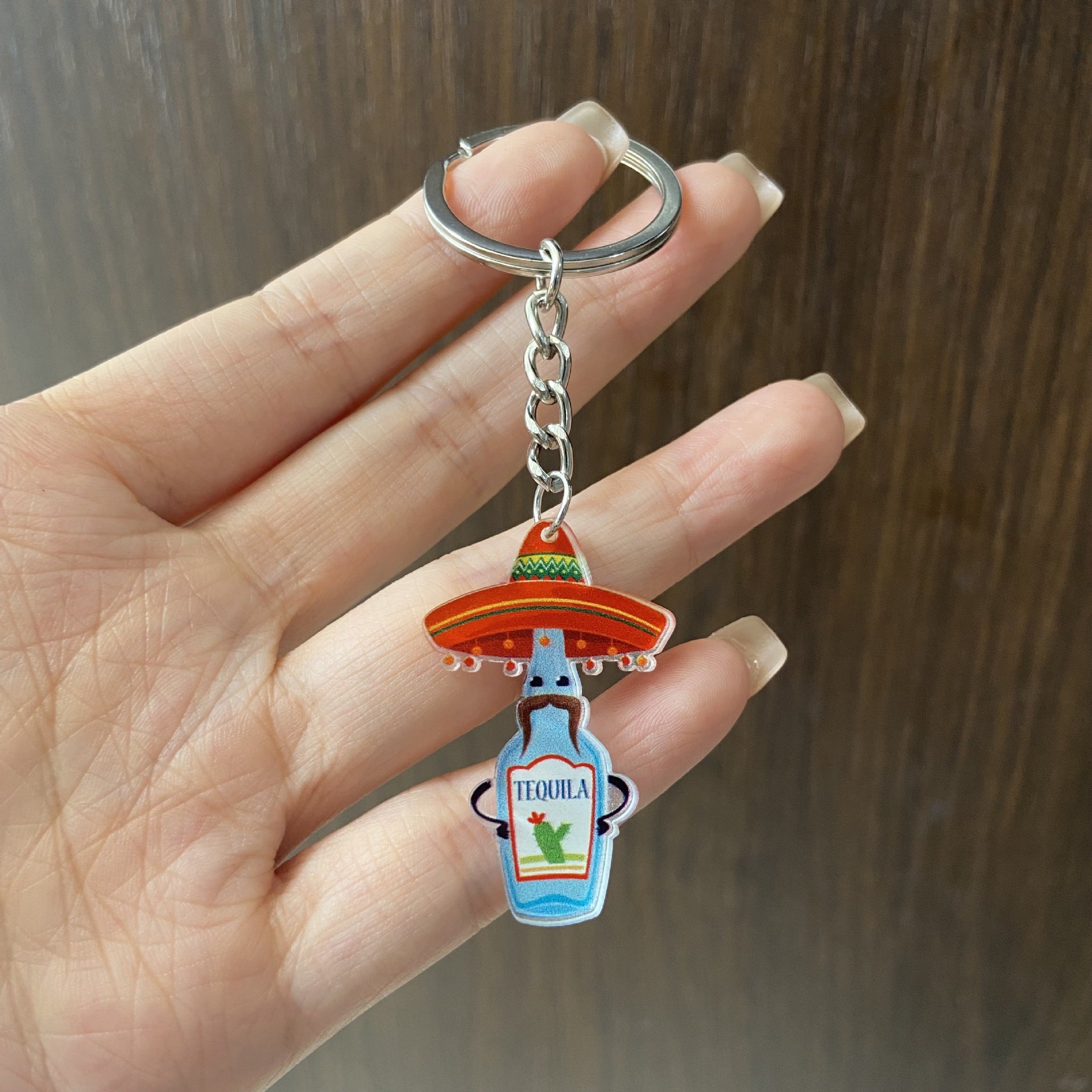 Wholesale Colorful Cartoon Acrylic Carnival Party Keychain Pendant Bag Charm Boutique Resale