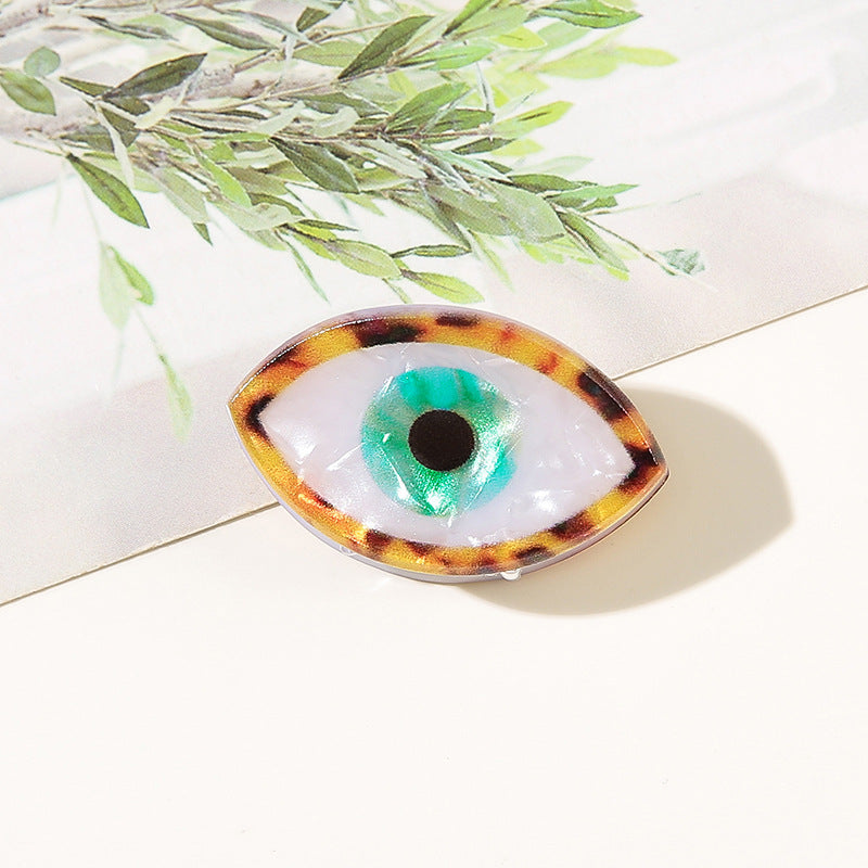 Wholesale Round Evil Eye Hair Clip Acrylic Claw Clip Bohemian Greek Style Fashion Hair Accessory For Women Resale