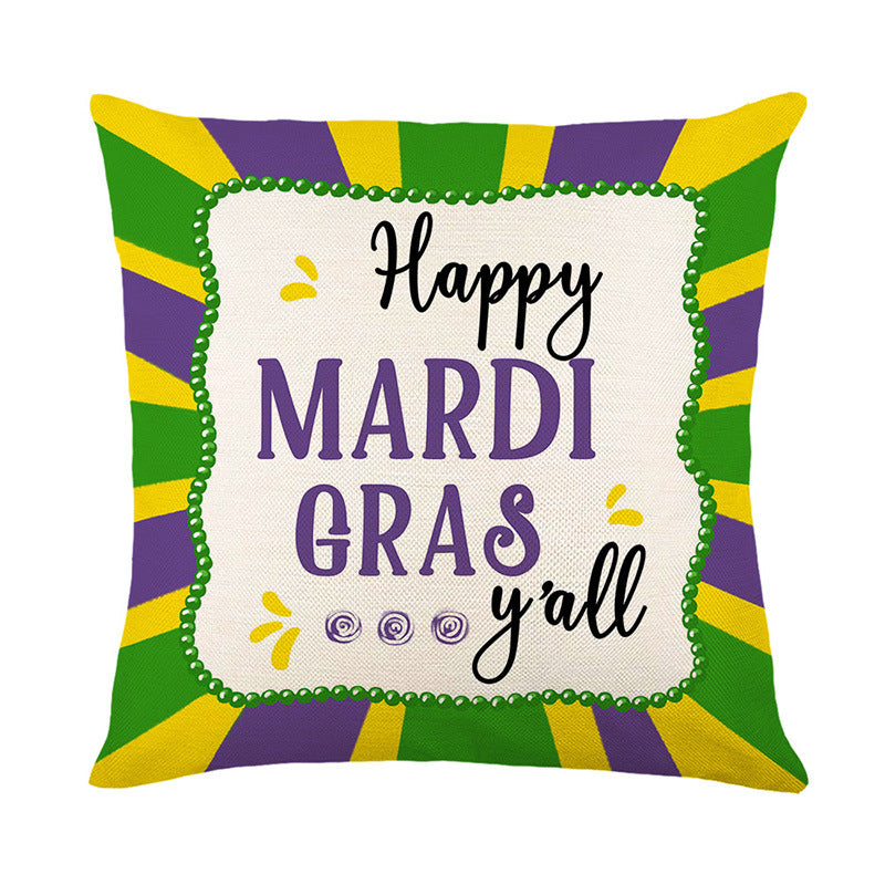 Wholesale Carnival Mask Party Polyester Pillow Cover