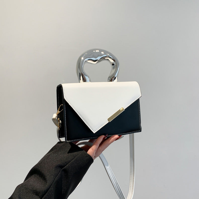Wholesale Fashion Colorblock Casual Simple Crossbody Metal Shoulder Bag
