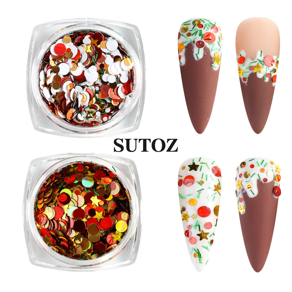 Wholesale Christmas  nail art sequins DIY flash thin sequins