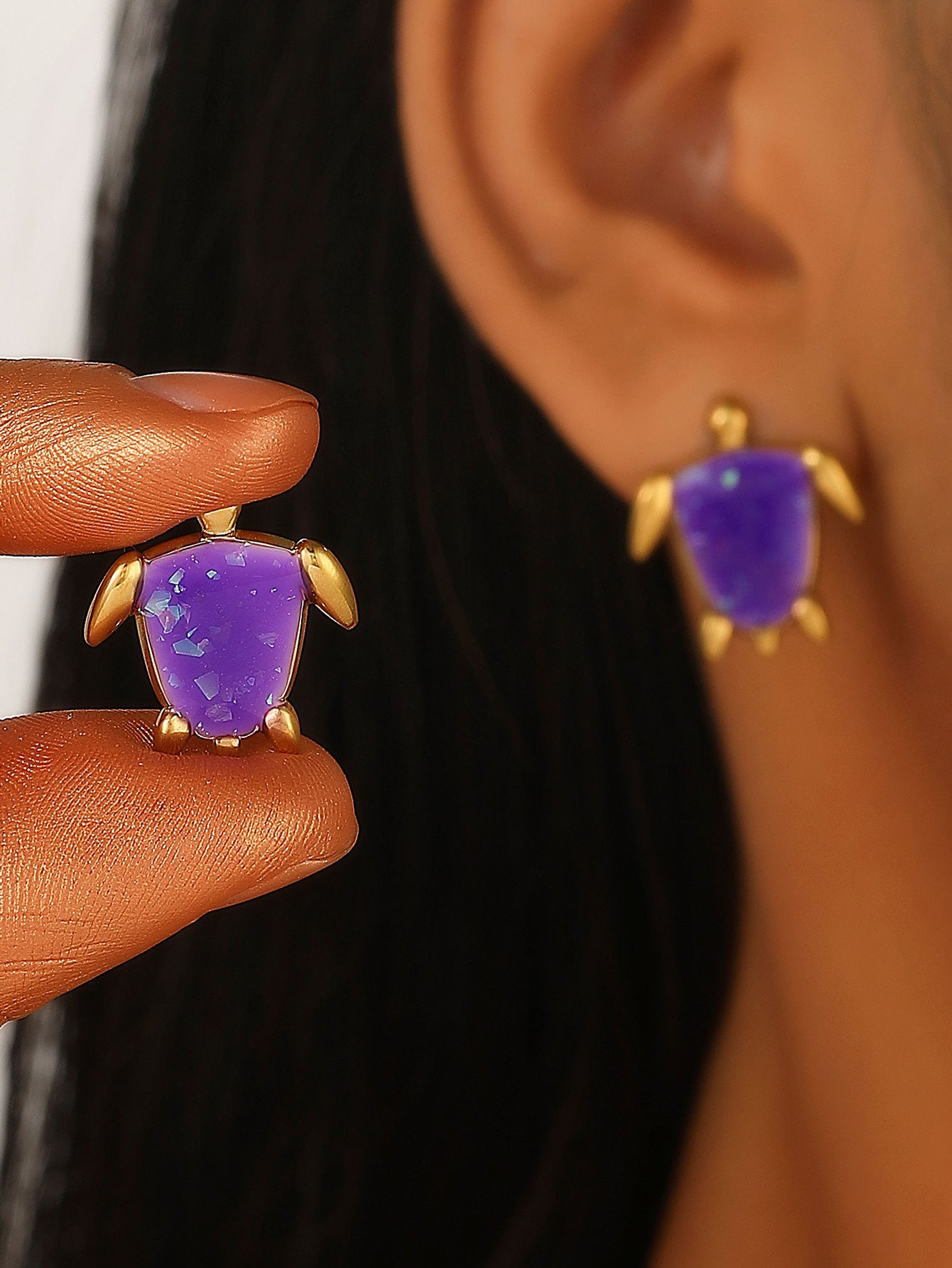 Wholesale Ocean Theme Starfish Turtle Stud Earrings For Women Trendy Alloy Jewelry Accessory Summer Beach Party Earrings Boutique Resale