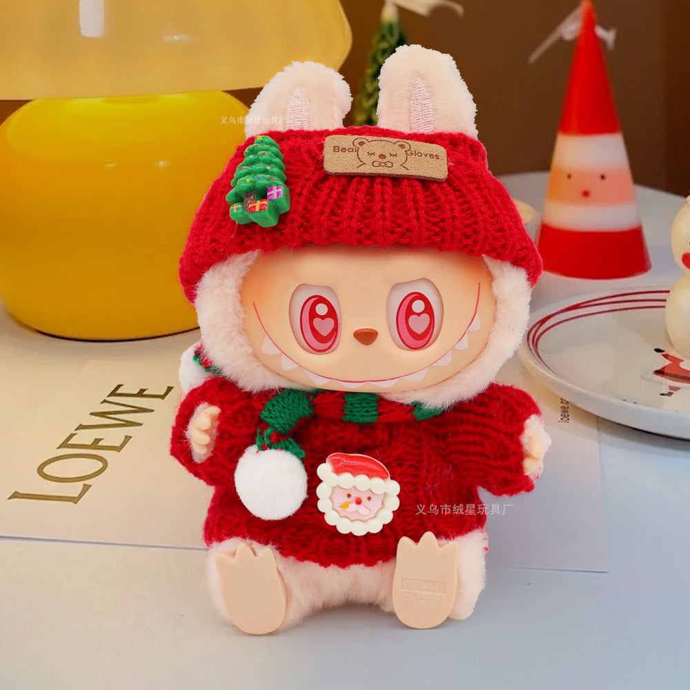 Wholesale 5pcs Christmas doll clothes 17cm keychain clothing set Doll Accessories