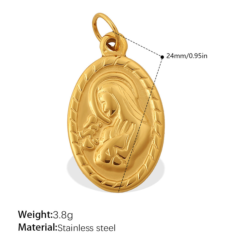 Wholesale Ocean style retro key heart-shaped stainless steel necklace pendant accessories
