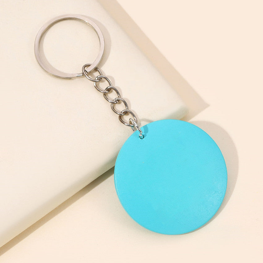 Wholesale Mother's Day MAMA Wooden Round Brand Keychains