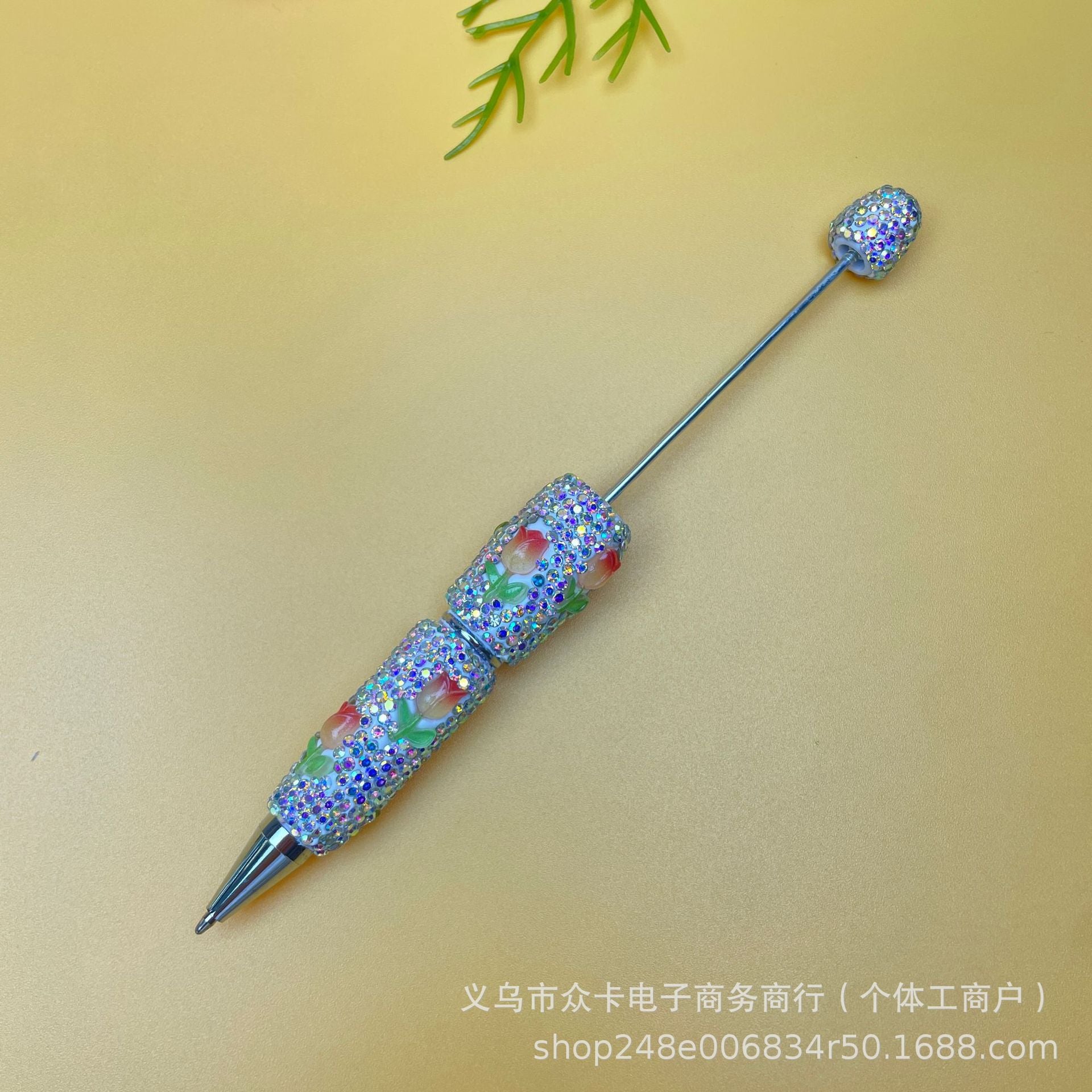 Wholesale 20pcs Tulip Theme Full Diamond DIY  Fancy Beadable Pens