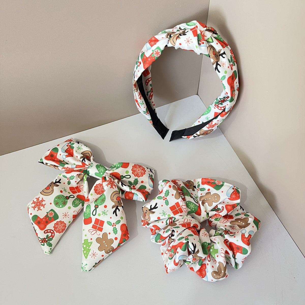 Wholesale 3PCS fabric knotted wide-brimmed headband hairband hairpin combination set