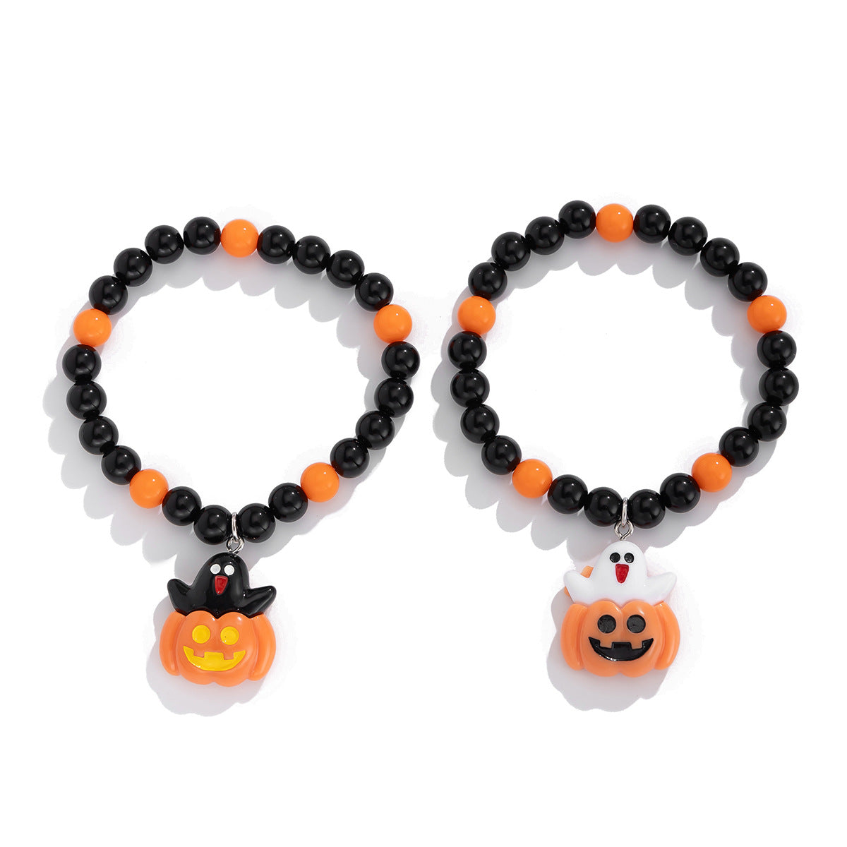 Wholesale Halloween Ghost Pumpkin Ghost Witch Multi-layered Clay Bracelet