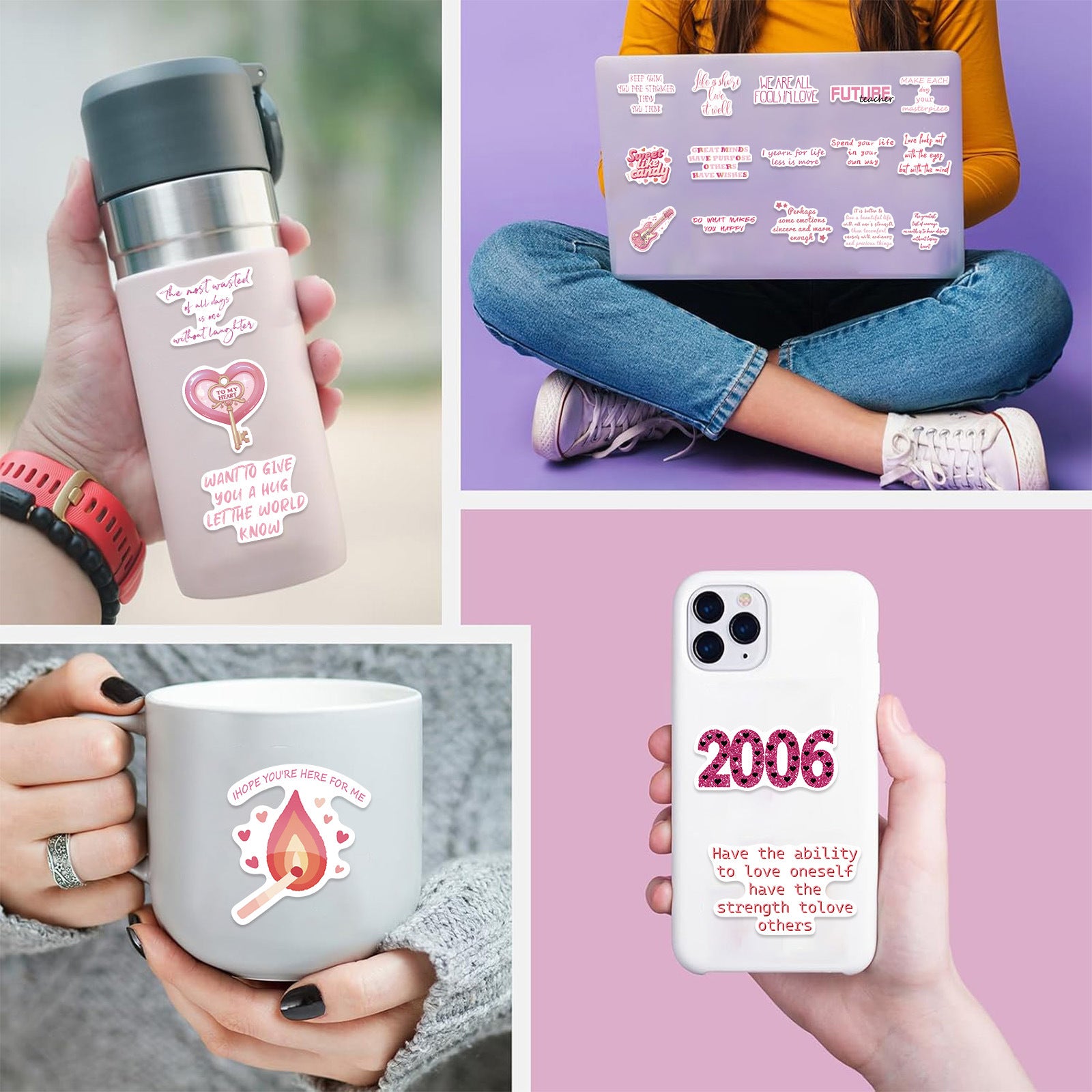 Wholesale 50Pcs Valentine' s Day Romantic Love Quotes  Stickers