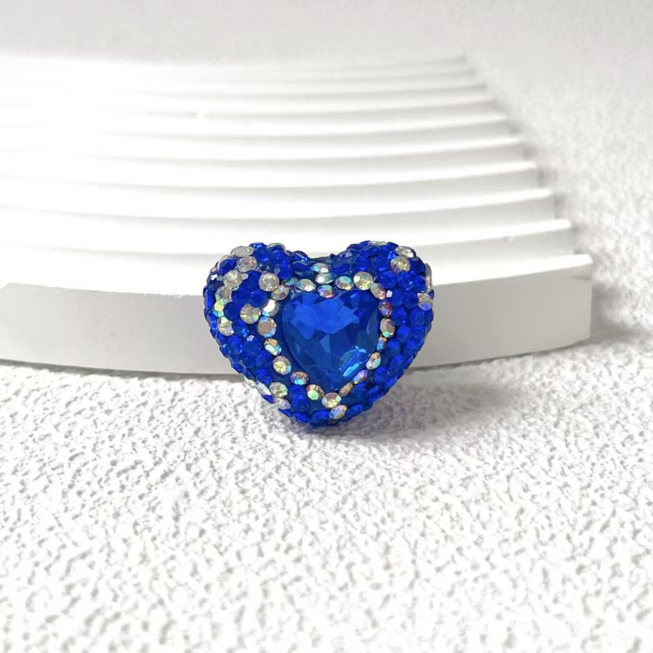 Wholesale 10pcs Heart-shaped diamond Crystal Beads