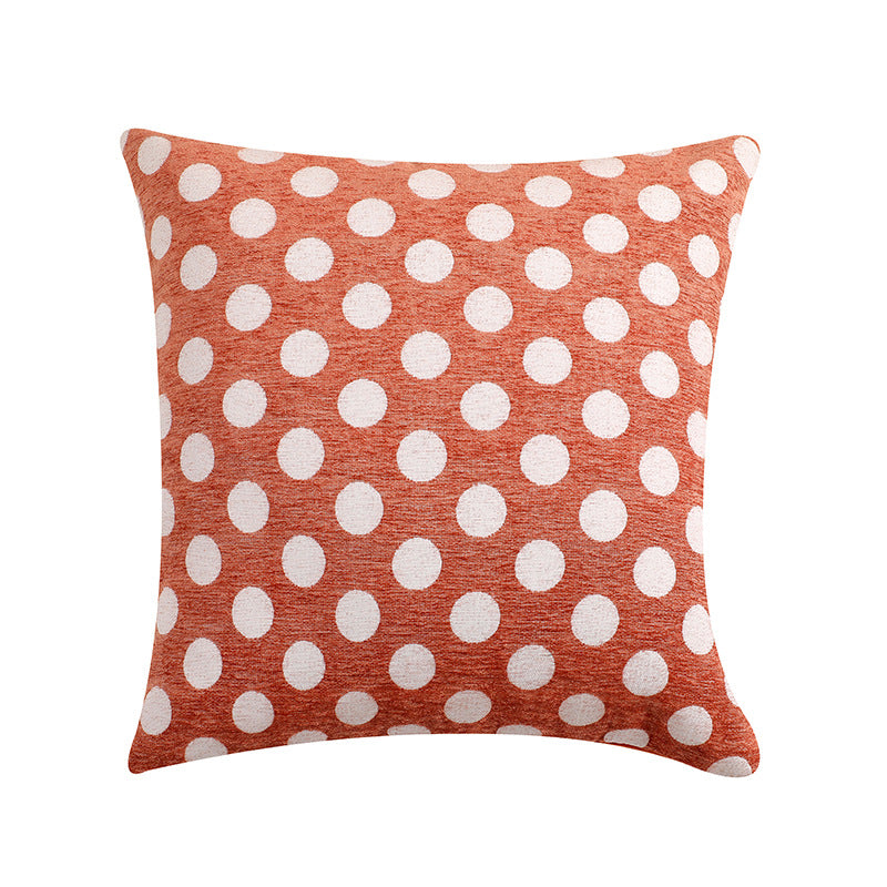 Wholesale Warm orange and brown plaid gradient wool pillow cushion cover