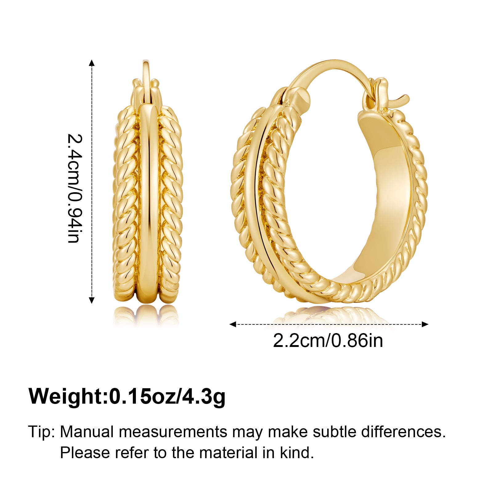 Wholesale Flower ing circular double-layer earrings
