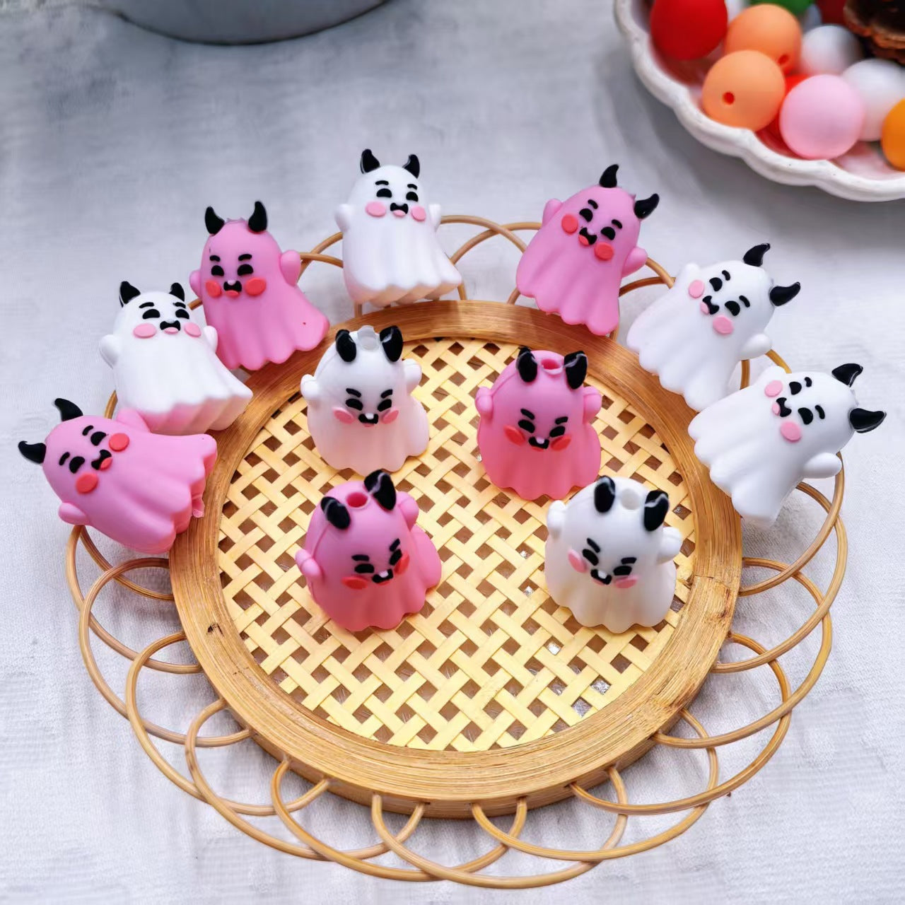 Wholesale Halloween Ghost Cartoon Beads DIY Silicone 3D Beads