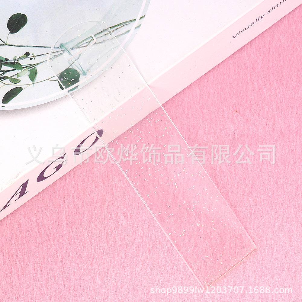Wholesale 10pcs New Blank Glitter Acrylic Bookmark Di Pendant Card Bookmark