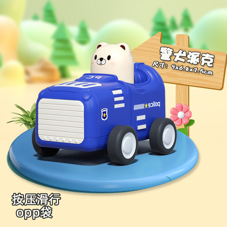 Wholesale Push Pull Back Car Inertia Car Creative Cartoon Toy Car Car Kindergarten Baby Toy