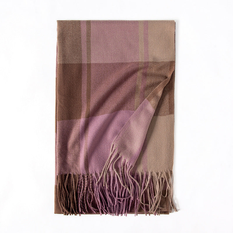 Wholesale Imitation Cashmere Scarf, Winter Shawl, Thick and Warm Tassel Scarf
