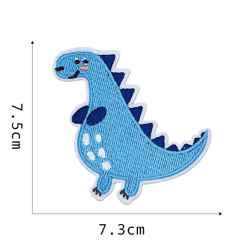 Wholesale Polyester Cartoon Embroidered Patch Iron On Dinosaur Badge For Clothing OLY Exclusive