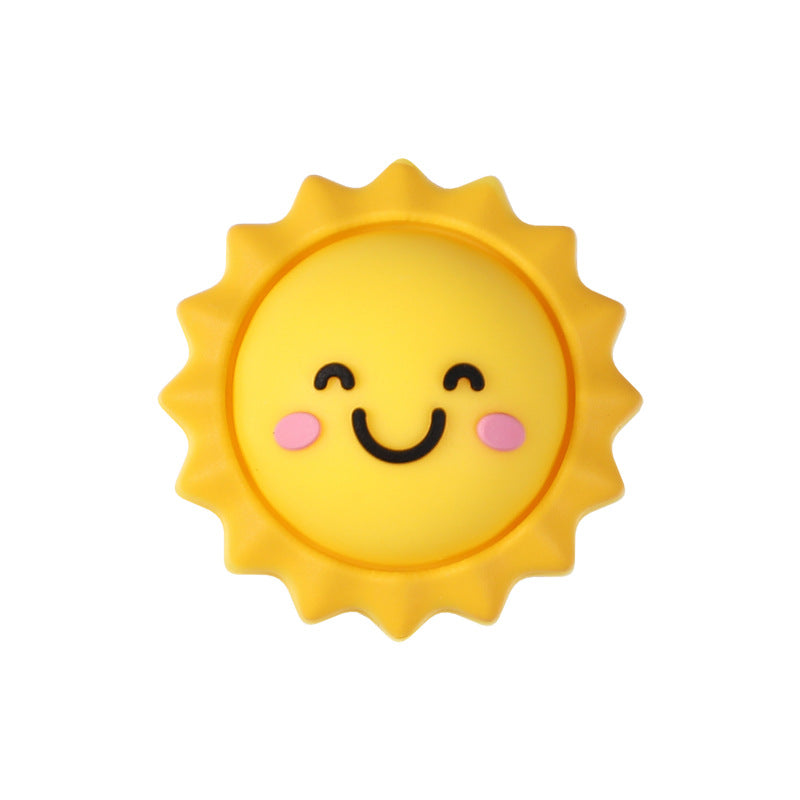 Wholesale 20pcs Cartoon Rainbow Silicone Beads  3D Focal Beads