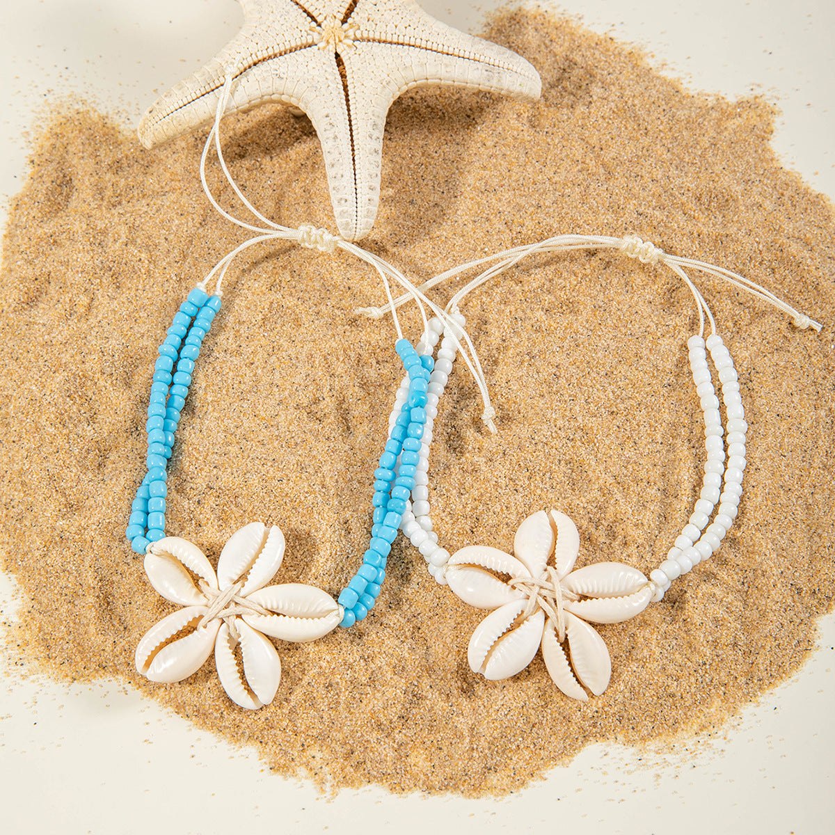 Seashell braided anklets bohemian
