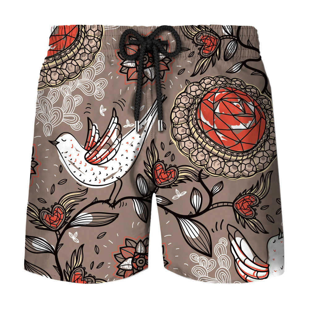 Wholesale Seaside Hawaiian Style Casual 3D Printing Men's Shorts
