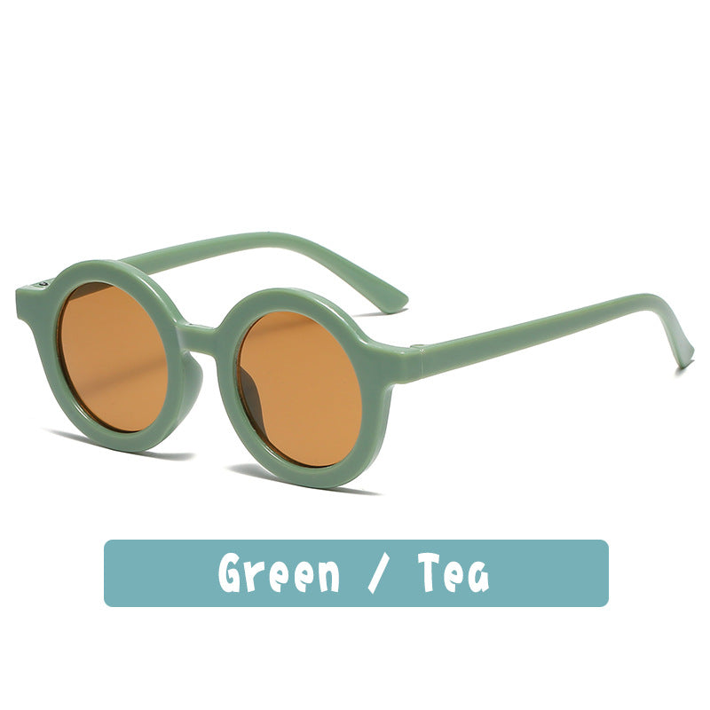 Gafas de sol de PC para niños de marco redondo al por mayor