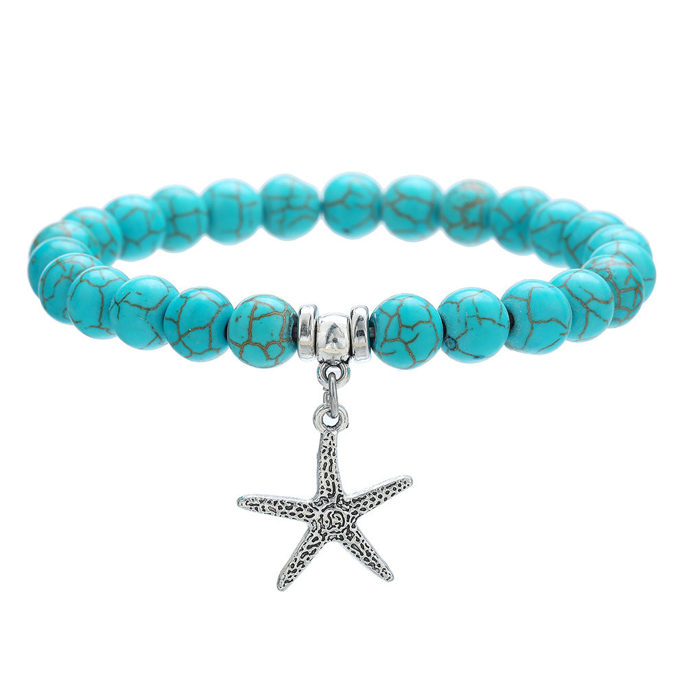 Wholesale Vintage Turquoise Cross Starfish Turtle Bracelet