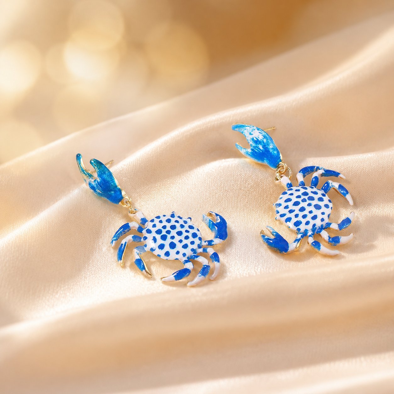 Wholesale Stylish Crab Earrings For Women Summer Beach Cartoon Animal Alloy Jewelry Accessory