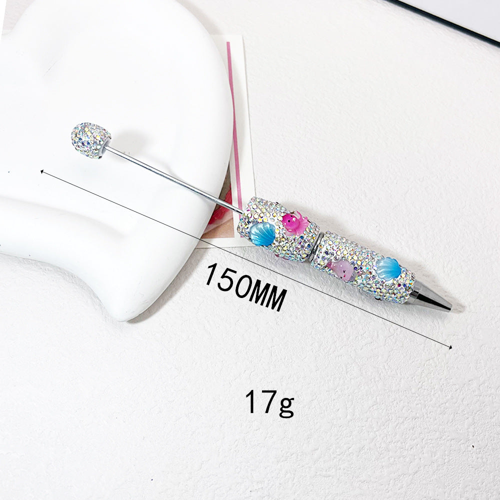 Wholesale  5pcs Fruit Cartoon Cute Full Diamond Fancy Beadable Pens