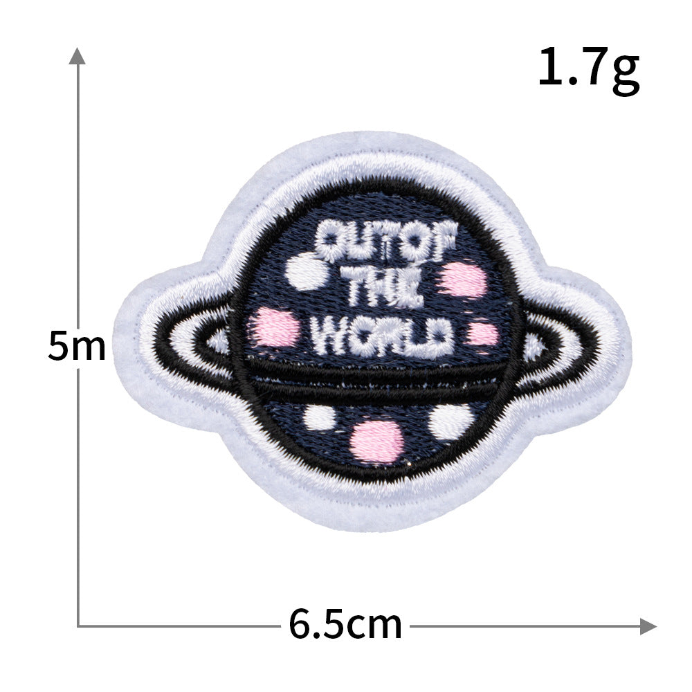 Wholesale Computer embroidery logo universe planet series cloth patch