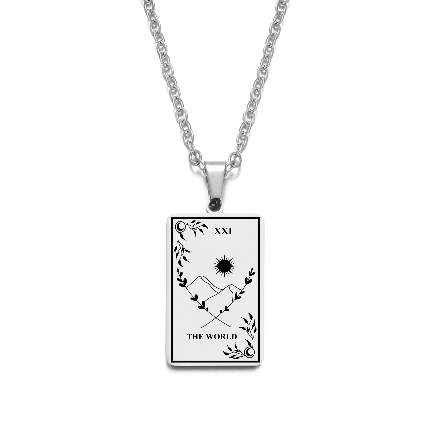 Wholesale tarot pendant pendant necklace stainless steel necklace