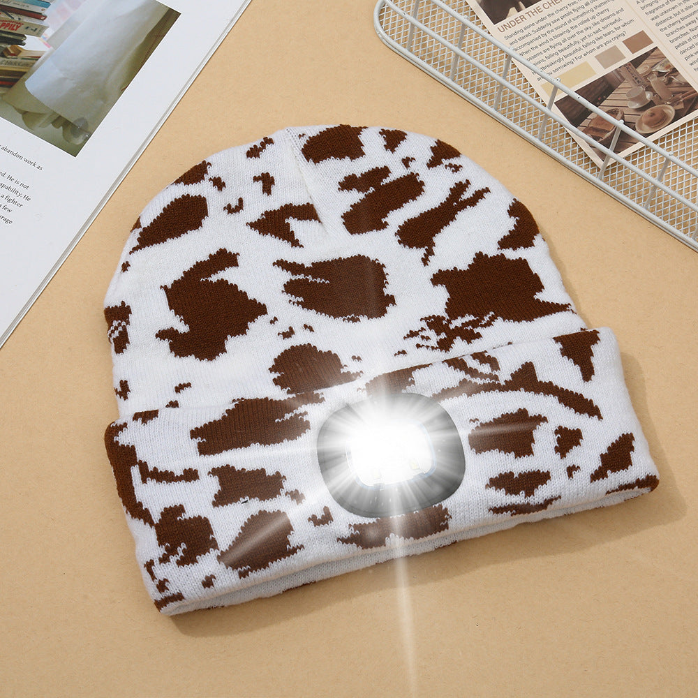 Wholesale Thickened Cow Light Outdoor Sports Knitted Hat