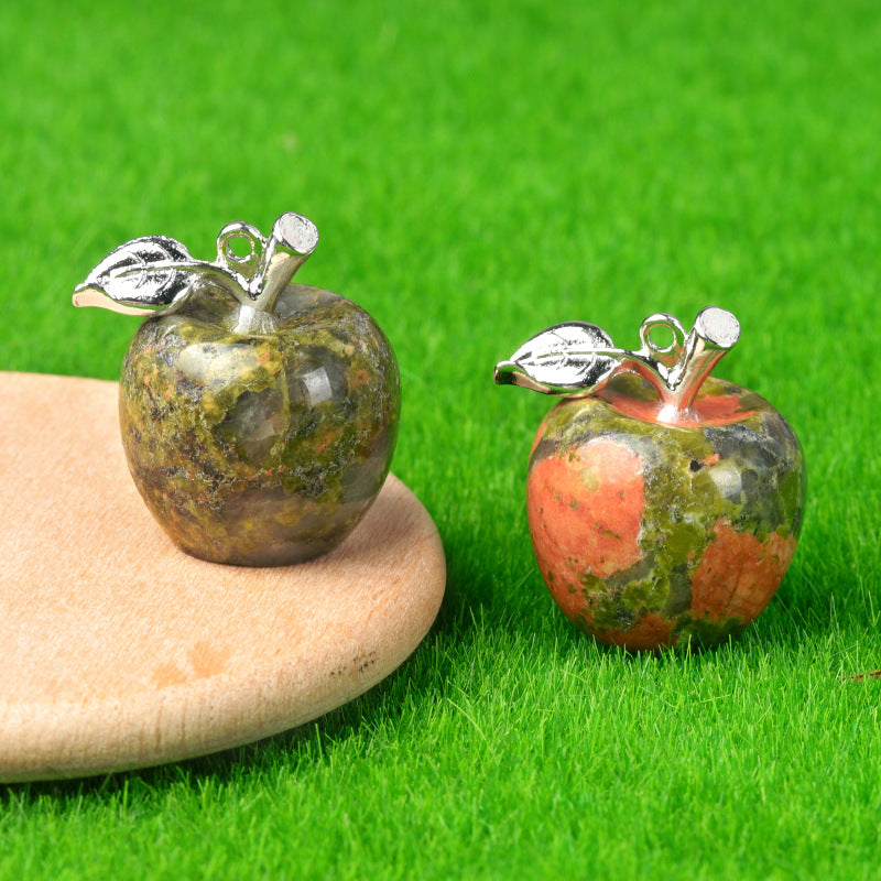 Wholesale Natural Crystal Small Apple Decorative Pendant