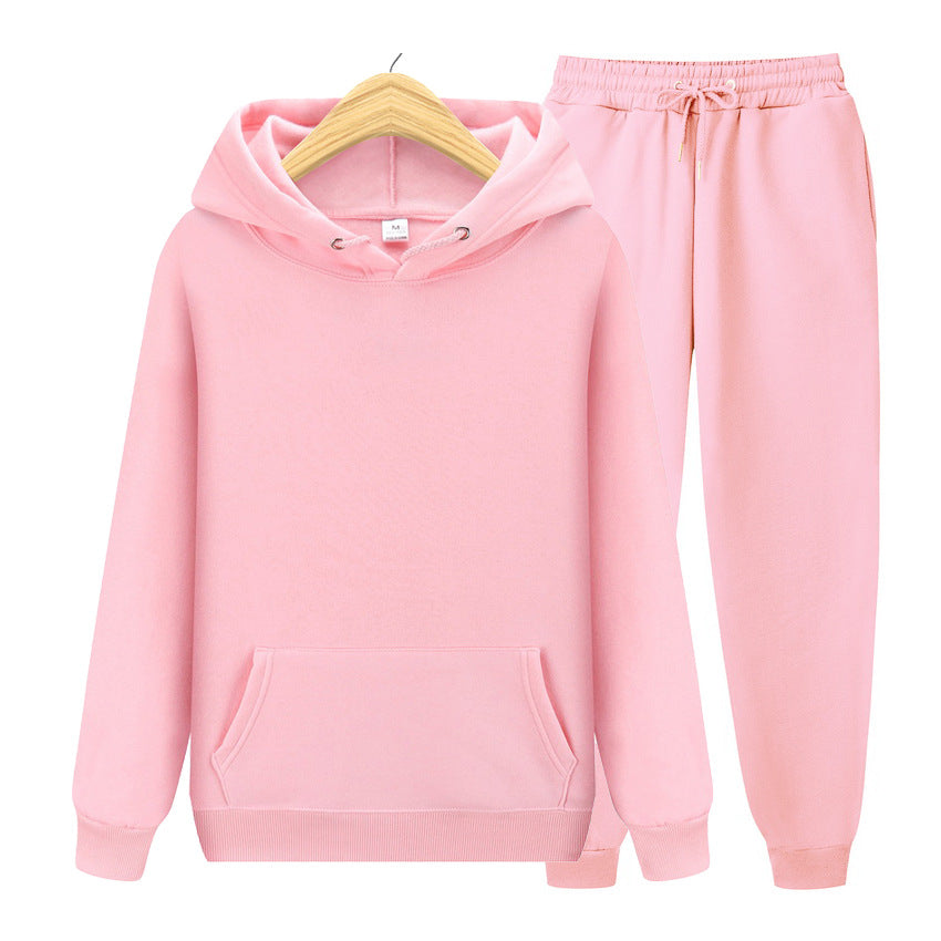 Wholesale Autumn and Winter Solid Color Sweatshirt Sports Suit