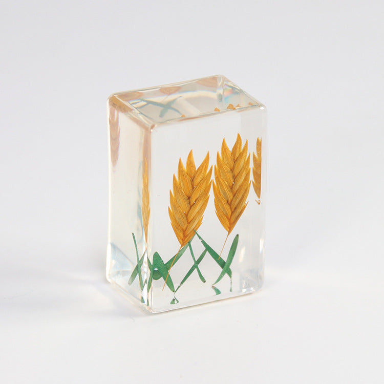 Wholesale 6pcs Creative Dripping Dried Flower Specimen Resin Ornaments