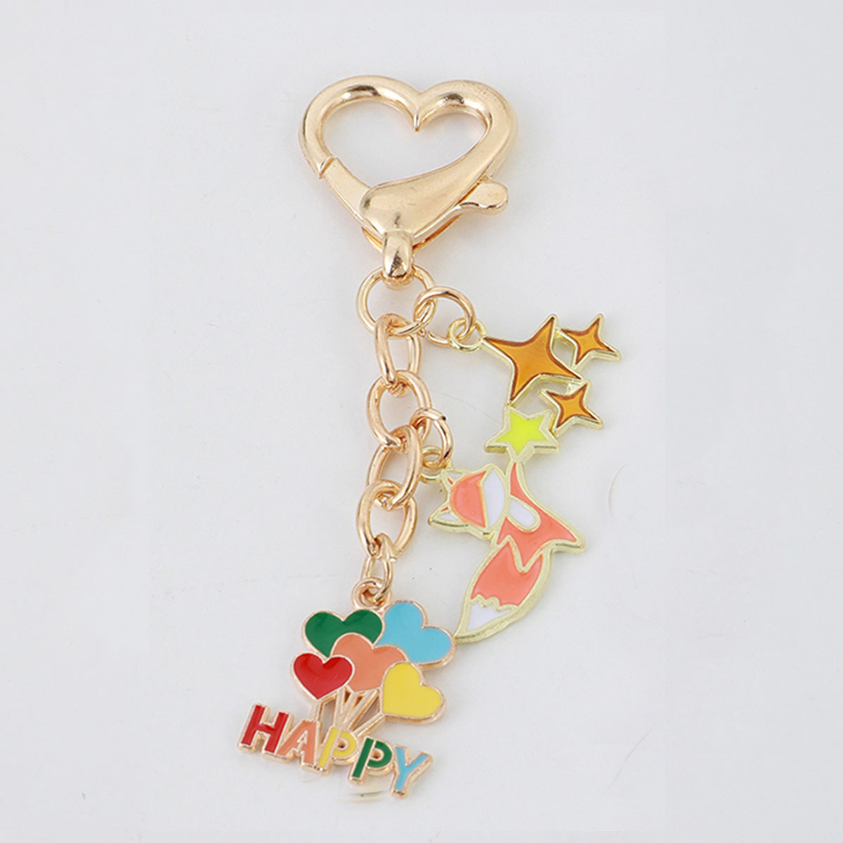 Wholesale Heart duck mermaid metal keychain