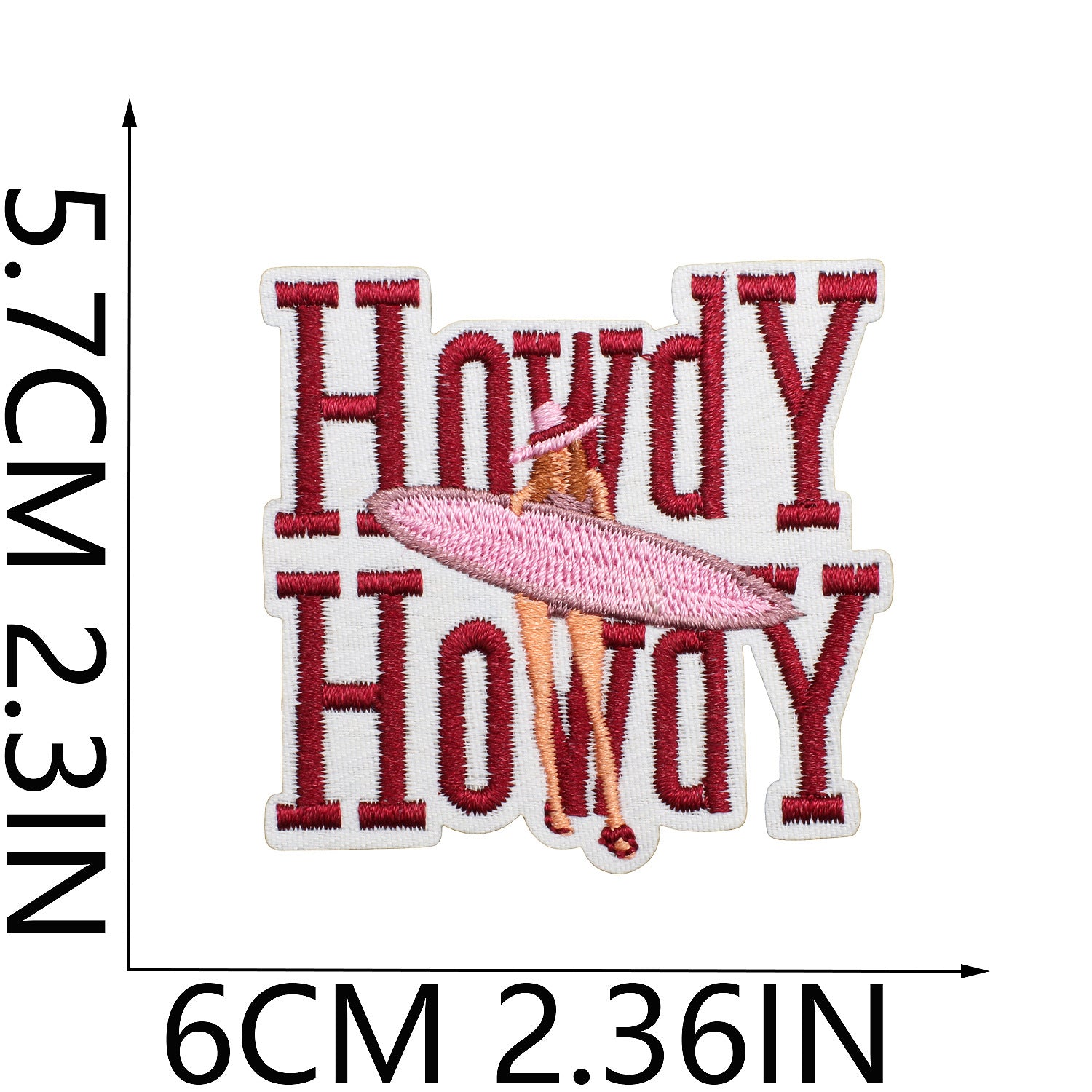 Wholesale Pink Theme Embroidery Cloth Stickers Surfing Girls Patch