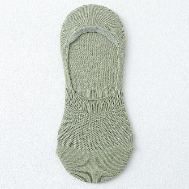 Wholesale low-top silicone non-slip and solid color boat sock