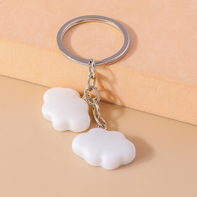 Wholesale Cartoon Color Cloud Resin Keychain