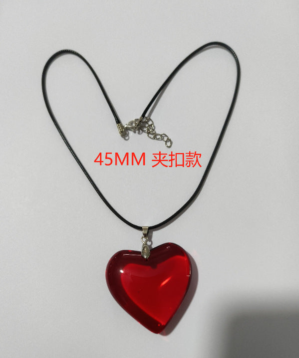 Wholesale Red Bright Love Valentine' s Day Necklace