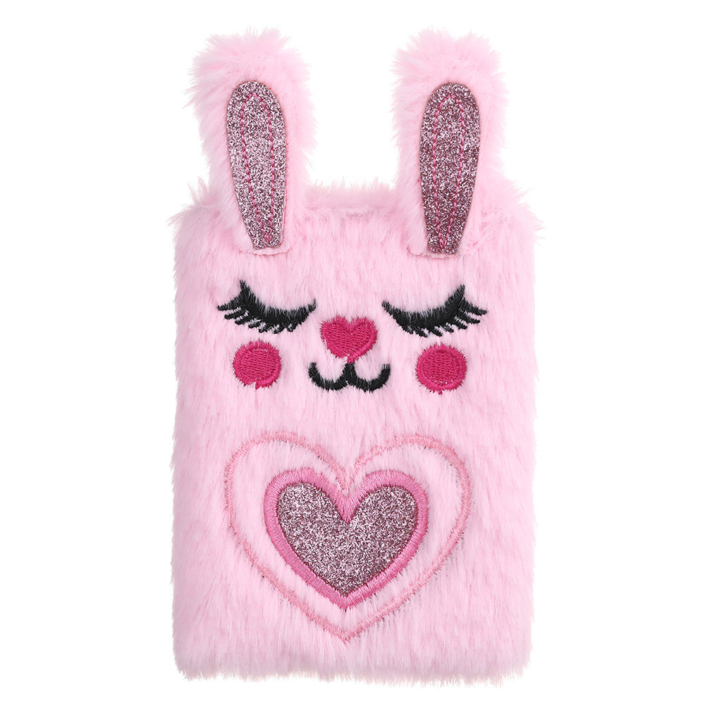 Wholesale Cartoon Bunny Plush Portable Mini Pocket Student Diary