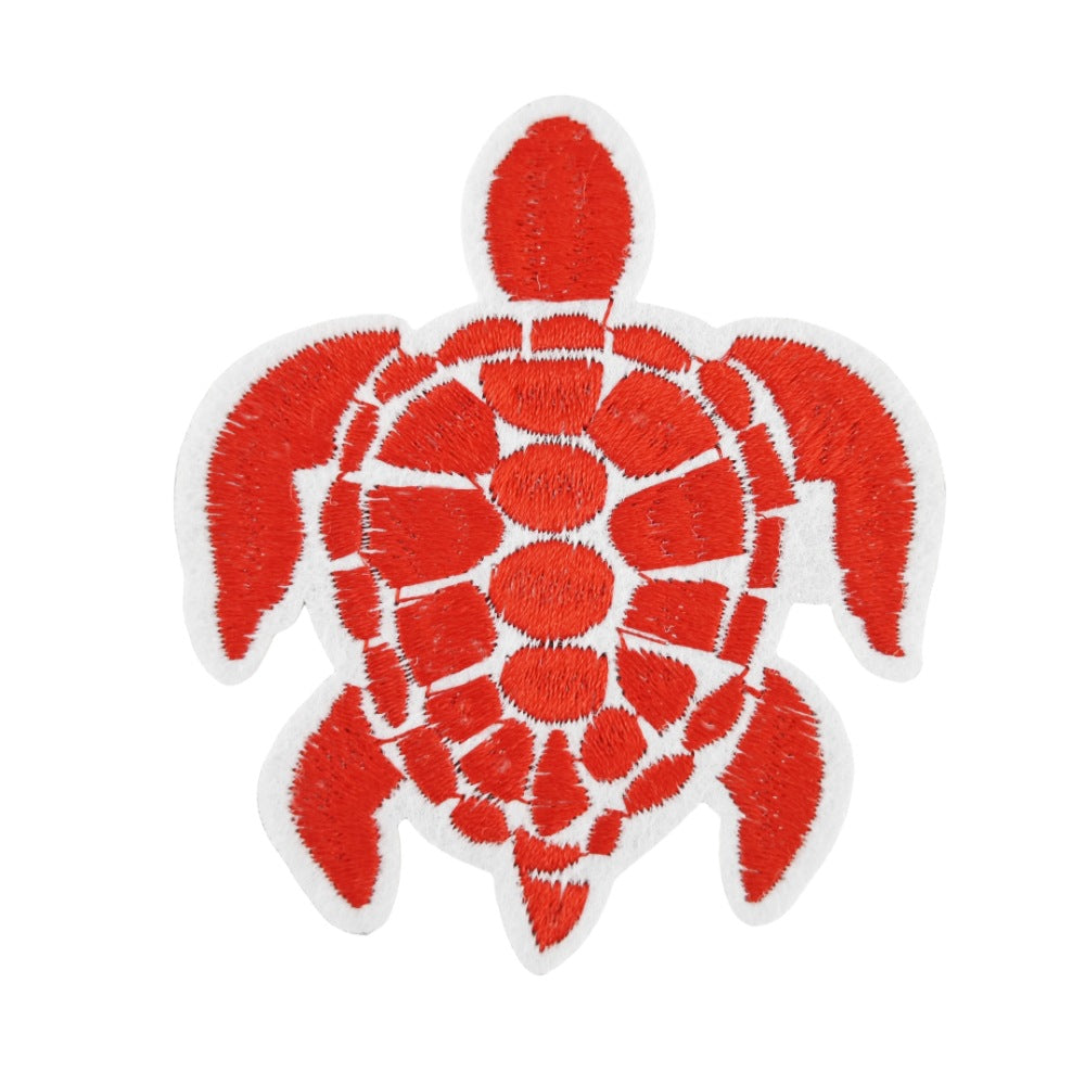 Wholesale Polyester Thread Embroidered Turtle Patch Colorful Cute Applique For Clothing Craft Supply