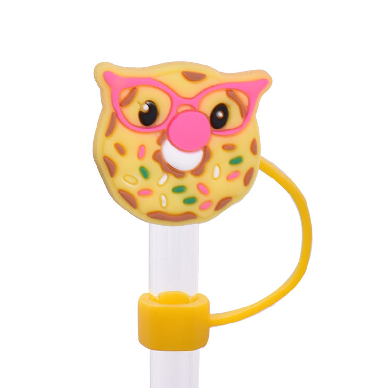Wholesale  Random 100pcs/pack   Cute food internet celebrity straw cover  Straw Tube Cap