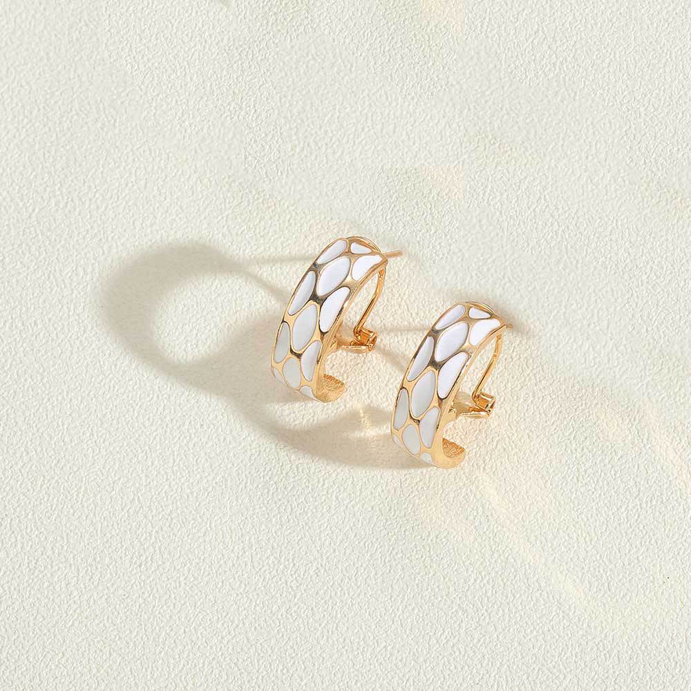 Wholesale Dripping Love Vintage Copper Plated 14K Real Gold Earrings