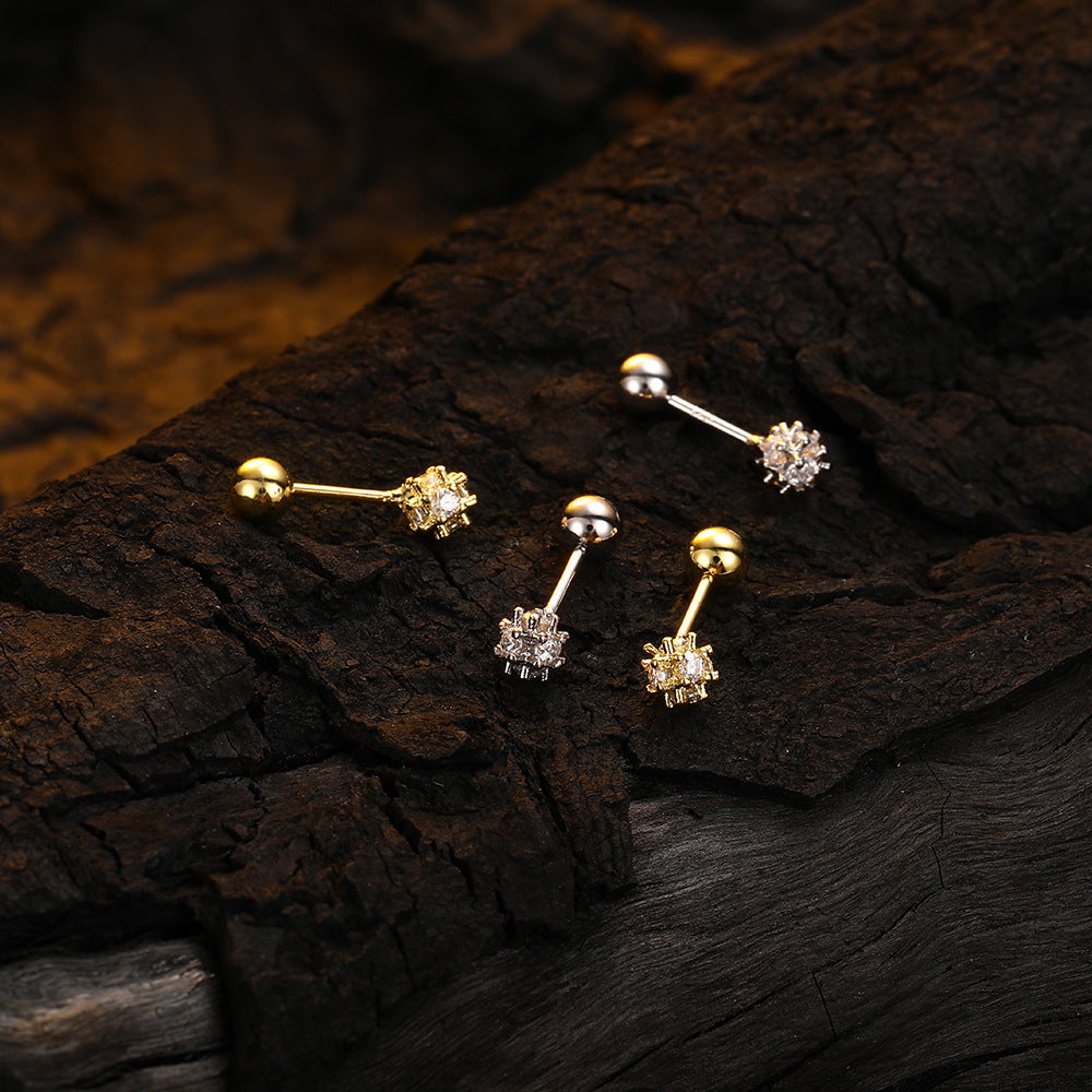 Pendientes de cobre de cuadrados geométricos al por mayor