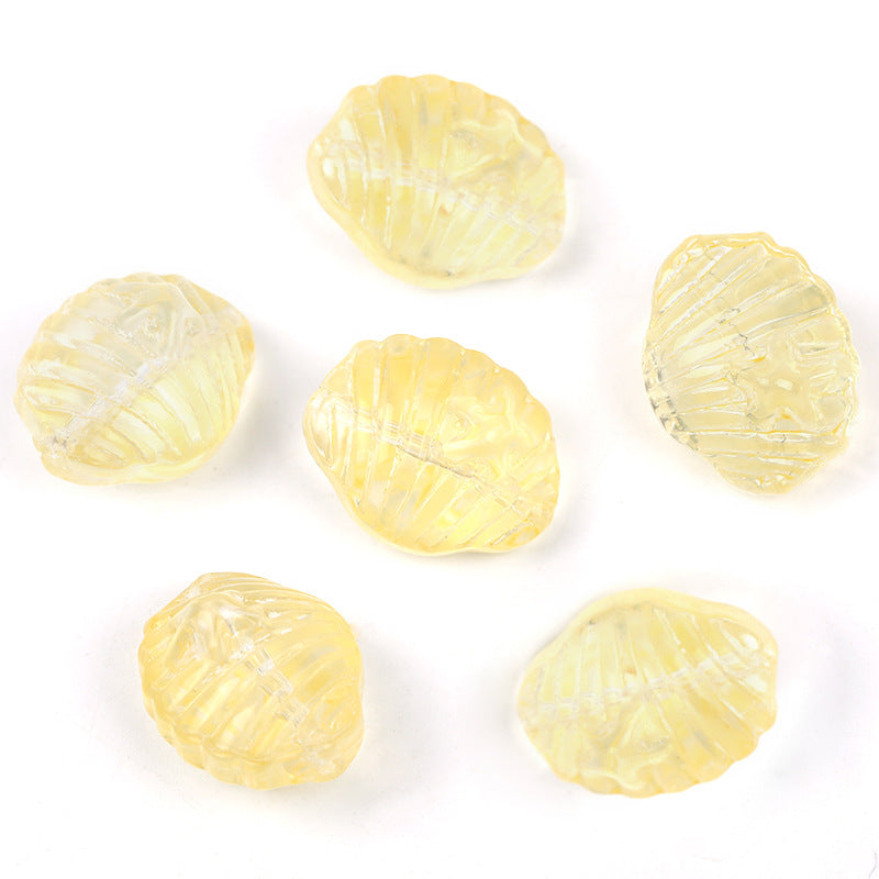 Wholesale 100pcs Three-dimensional Double-sided Starfish Glass Beads Transparent Horizontal Hole Diy Bracelet Beads