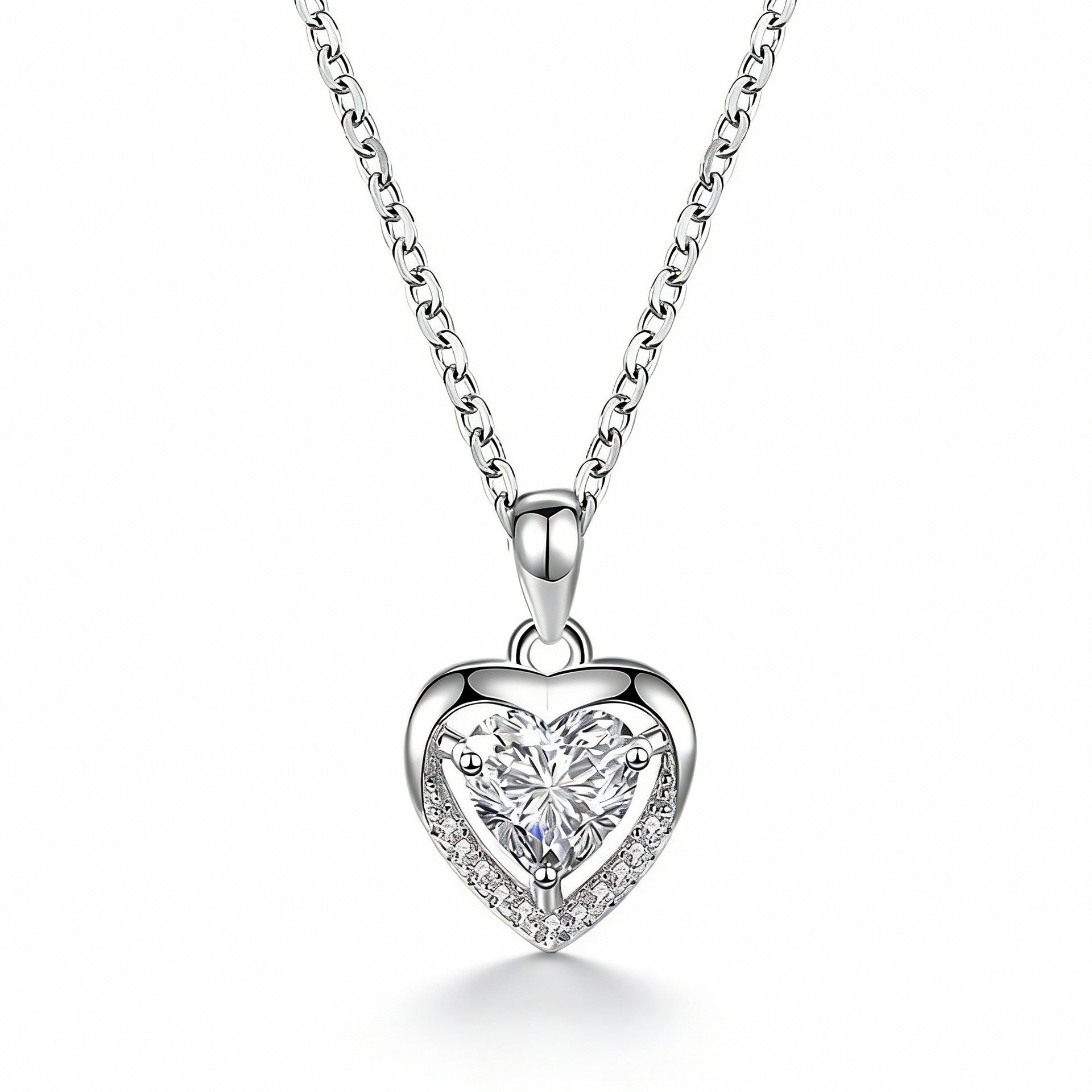 Wholesale Titanium steel necklace for women with micro inlaid full zircon,  light luxury style