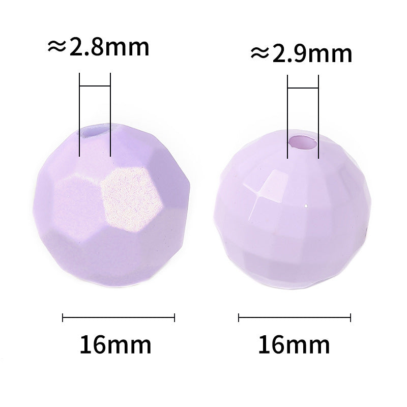 Wholesale 100pcs Macaron Matte Matte Corner Bead Baked Paint Cut DIY Beads