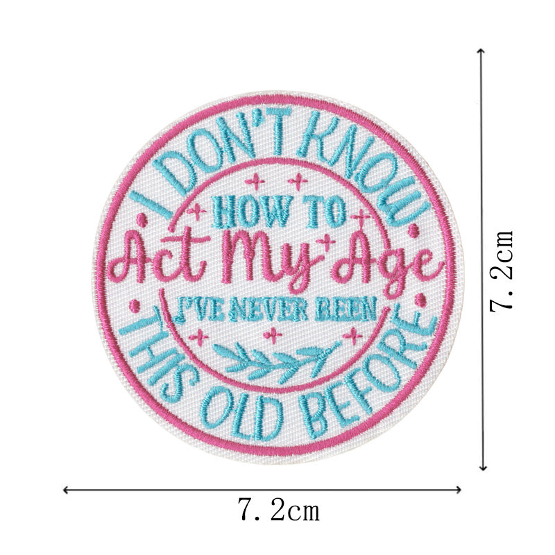 Wholesale Bar theme colorful English letter embroidered patch