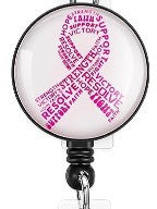 Wholesale Fans with ABS Badge Scroll Retractable Keychain