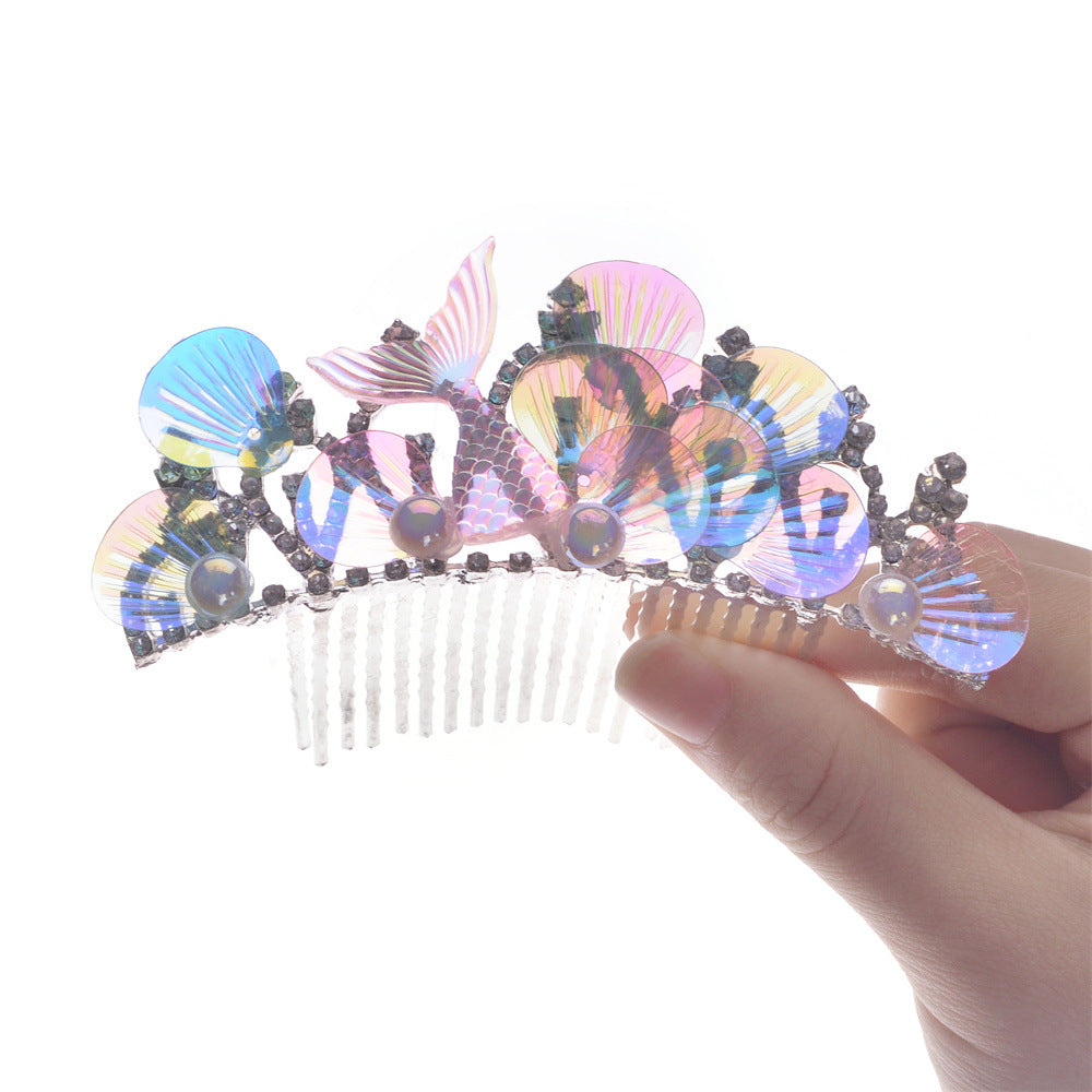 Wholesale Mermaid Rhinestone Comb Crown Hairpins and Headbands
